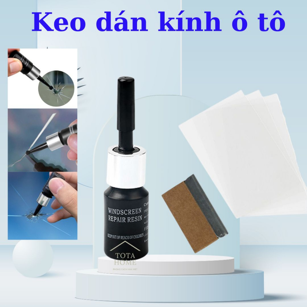 Keo dán kính-Keo dán sửa chữa vết nứt kính cửa sổ xe hơi-Keo dán gắn kính ô tô bị vỡ phục hồi như mới chuyên dụng