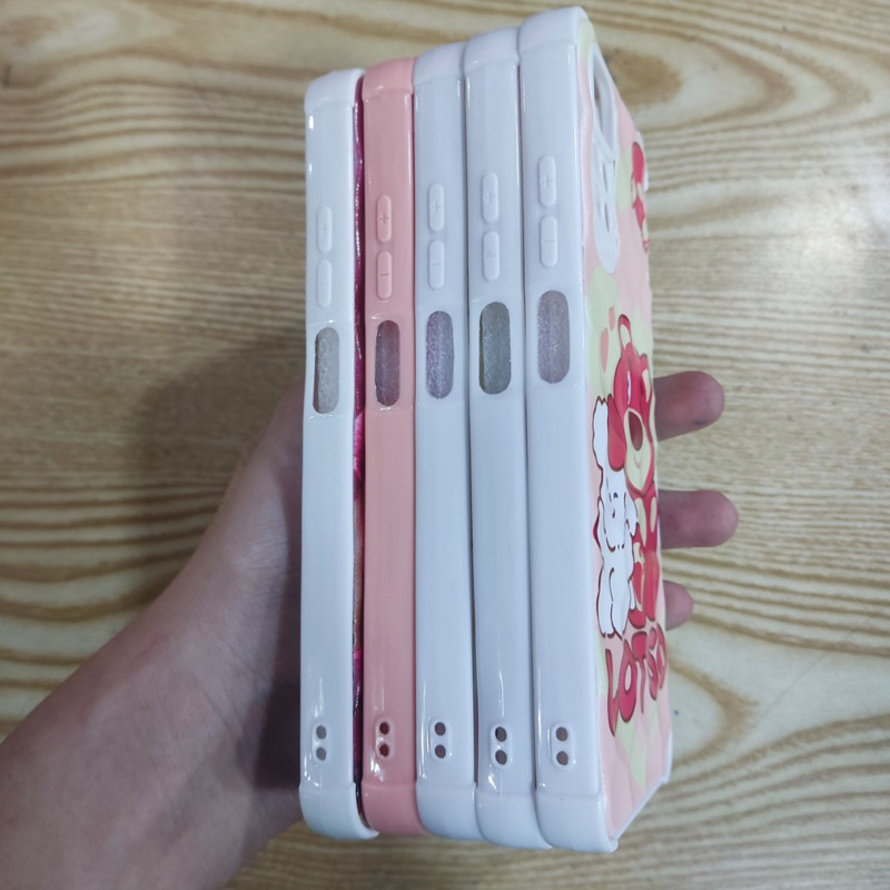 Ốp lưng xiaomi redmi note 11 4G dẻo viền màu lưng in hình gấu dâu có bảo vệ camera