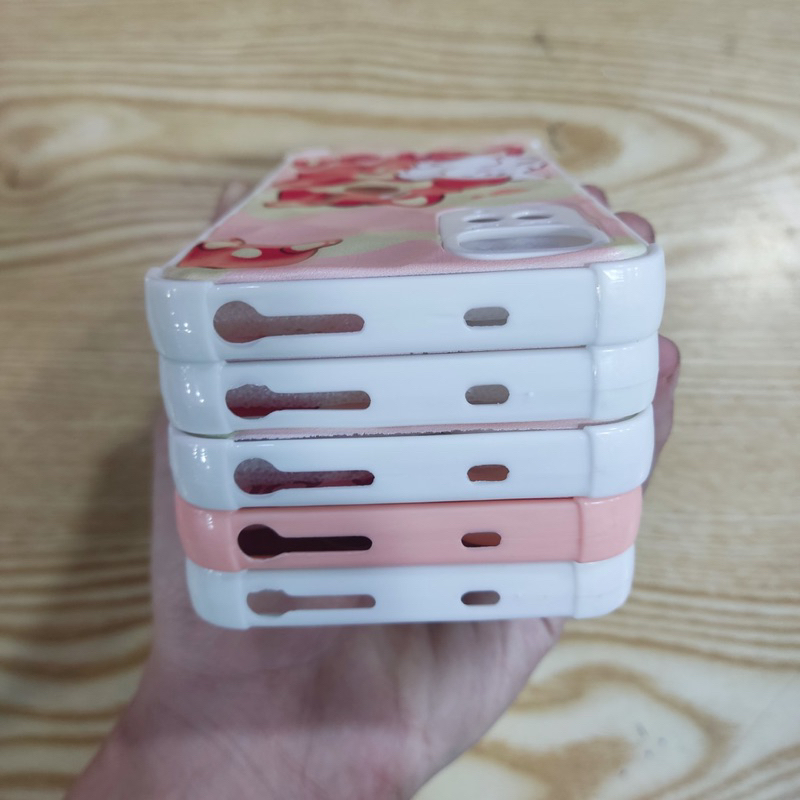 Ốp lưng xiaomi redmi note 11 4G dẻo viền màu lưng in hình gấu dâu có bảo vệ camera