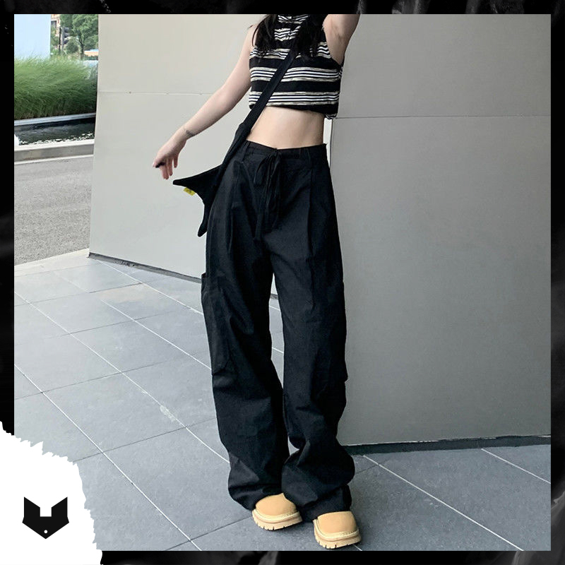 Quần suông ống rộng đen trắng xám hồng hiphop sexy dance Hàn Quốc