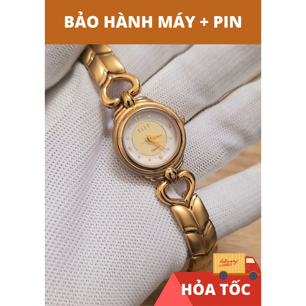 Đồng hồ nữ Elle hàng si Nhật nội địa dạng lắc tay vàng nhám [Gò Vấp/Hỏa Tốc]