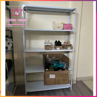 Kệ sắt đa năng 5 tầng, cao 2m x dài 1m x rộng 40cm, kệ sắt v lỗ.