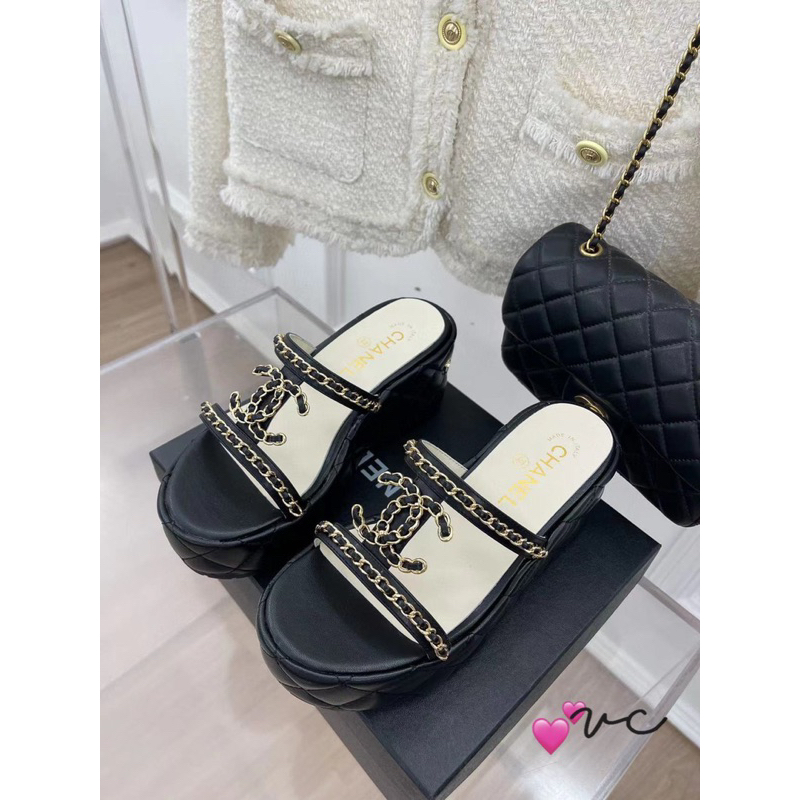 Dép Lê Đế Xuồng Trần Trám Cao 7cm Hàng Fullbox - CERIHOUSE