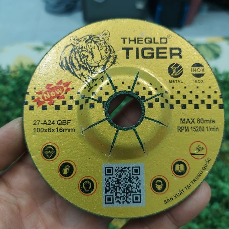 Đá mài 1 tấc  con cọp TIGER  dầy 6mm chuẩn tâm.
