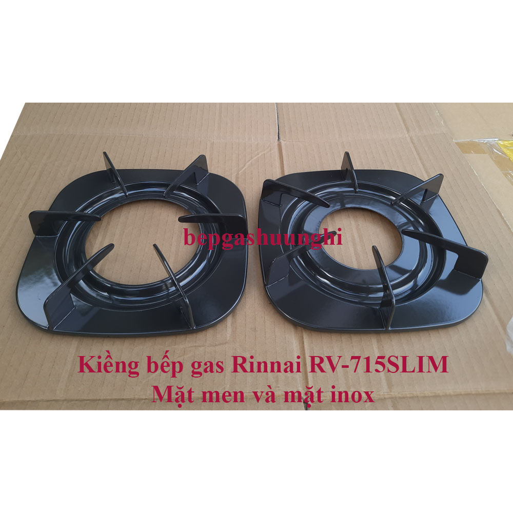 Kiềng bếp ga Rinnai RV-715SLIM Mặt men. Hàng chính hãng, phụ kiện bếp gas rinnai