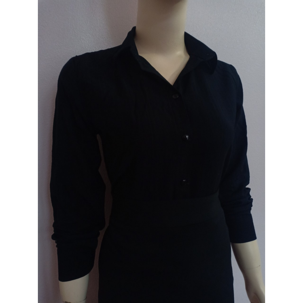 Áo sơ mi nữ đũi trơn tay dài A4208 ảnh thật đủ size từ 40-90kg