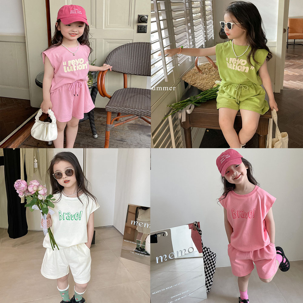 Bộ quần áo ba lỗ cho bé gái/bé trai DMINT, bộ sát nách chất cotton cao cấp mềm mát - Quần áo mùa hè hãng Ambb Kids