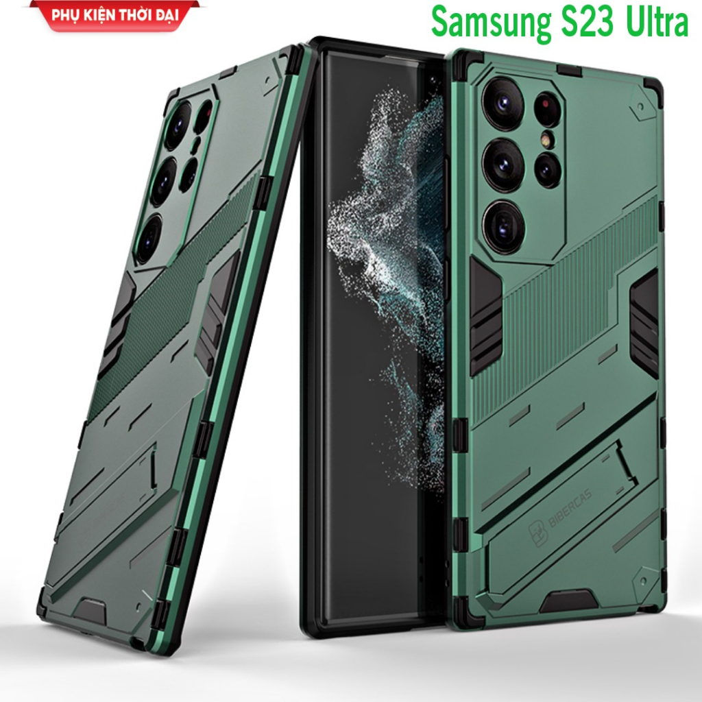 Ốp lưng Samsung S23 Ultra Iron Man Ver 2 chống sốc giá đỡ mặt lưng chân đế
