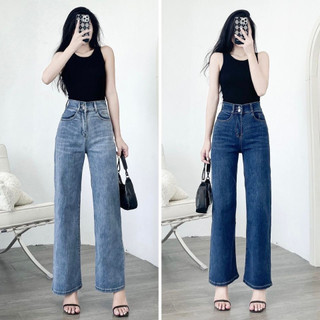 Quần Jean Ống Đứng Chất Vải Co Giãn Chuẩn Form