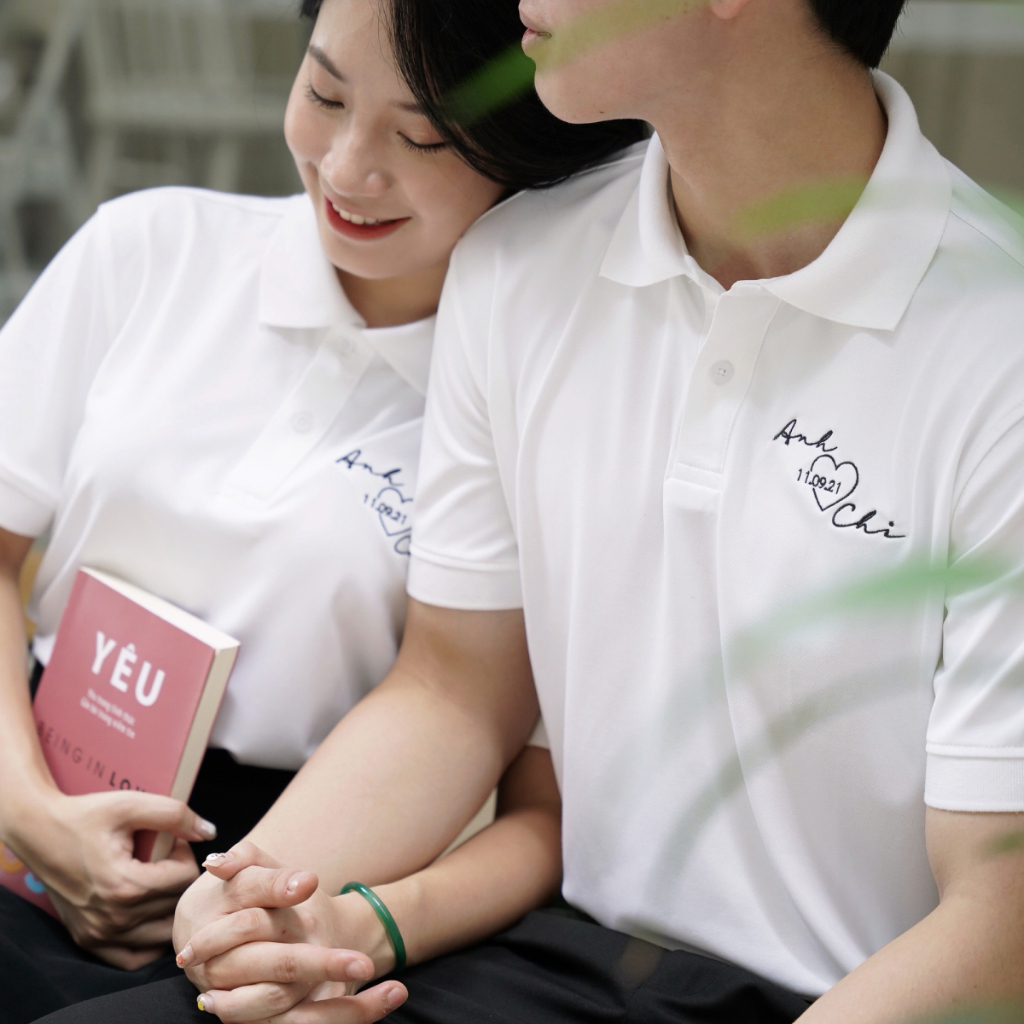 Áo Polo Nam Nữ, Áo Polo Thêu Tên Theo Yêu Cầu ,Chất Vải Cotton Poly Mềm Mịn, Chống Nhăn, Giữ Form Tốt
