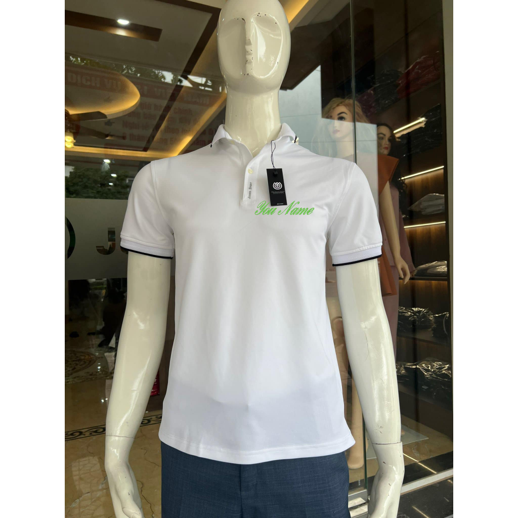 Áo Polo Nam Nữ, Áo Polo Thêu Tên Theo Yêu Cầu ,Chất Vải Cotton Poly Mềm Mịn, Chống Nhăn, Giữ Form Tốt