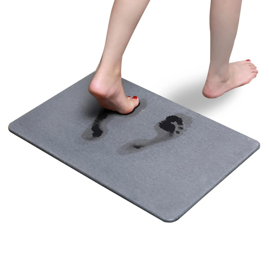 Thảm đá lau chân nhà tắm siêu thấm hút kích thước 39x60x0.9cm Sỏi Trắng Mát Xa Chân