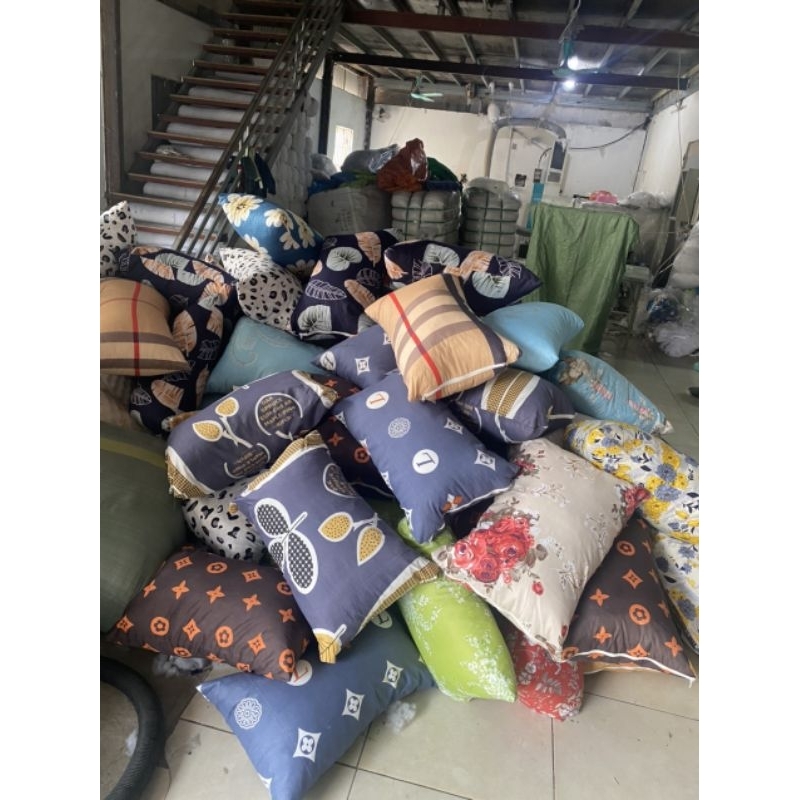 Com bô 1 đôi gối cotton gồm 2 chiếc cùng màu cả ruột gối và vỏ gối kích thước 40x60