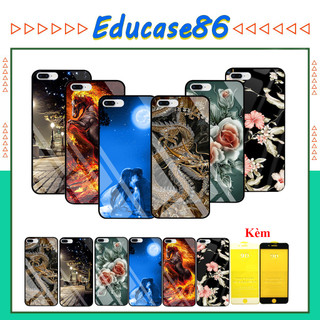 Combo Ốp lưng Kính 3D IPhone 8 Plus Sang trọng (TẶNG KÈM 1 kính cường lực full màn hình )