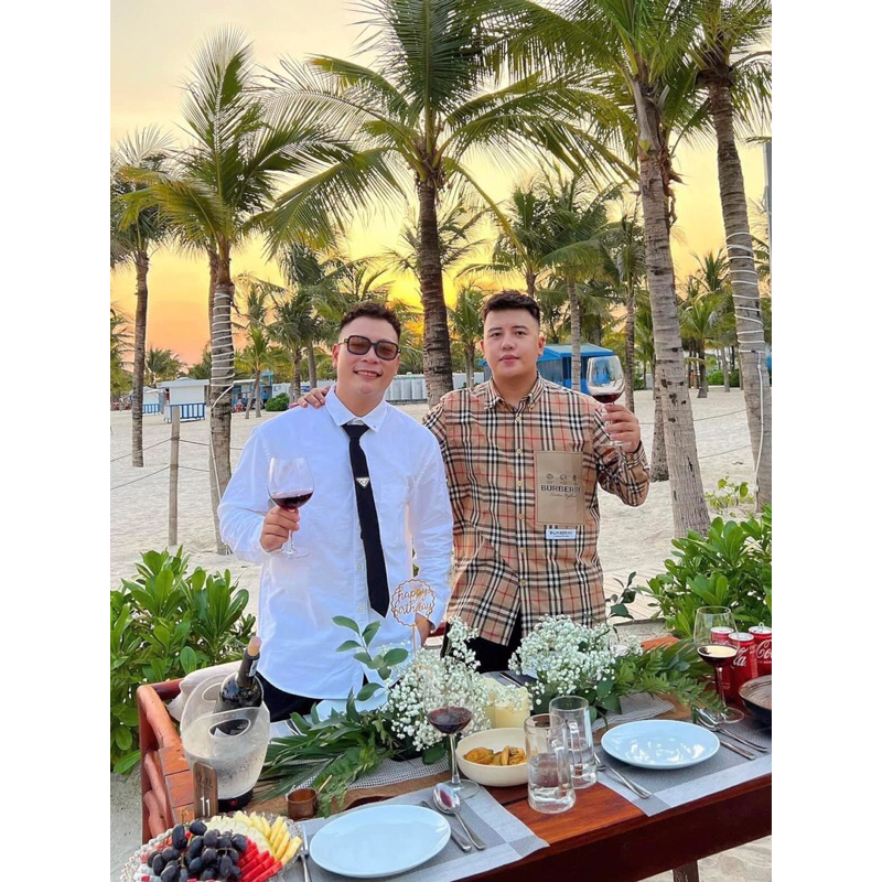 New Arrivasls!!! Hàng Có Sẵn - Áo Sơ Mi B.B.R Vintage Camel  Phối Màu Check Logo Hãng Trước Ngực - Hàng Loại 1 Cao Cấp