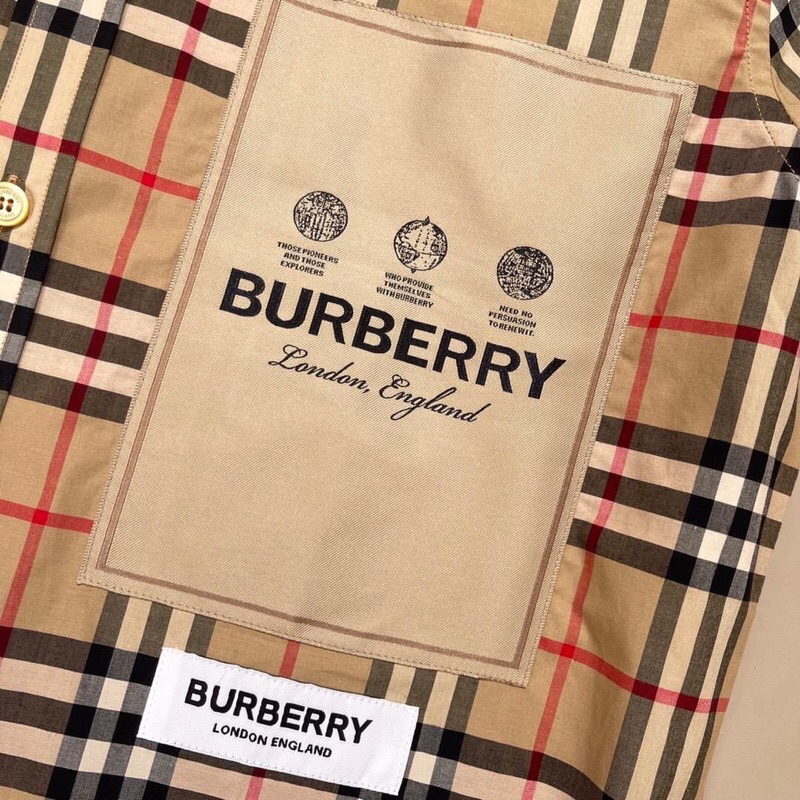 New Arrivasls!!! Hàng Có Sẵn - Áo Sơ Mi B.B.R Vintage Camel  Phối Màu Check Logo Hãng Trước Ngực - Hàng Loại 1 Cao Cấp