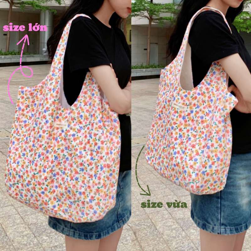 Túi tote HOA NHÍ quai tròn 2 lớp mùa hè dày dặn_MỌt handmade