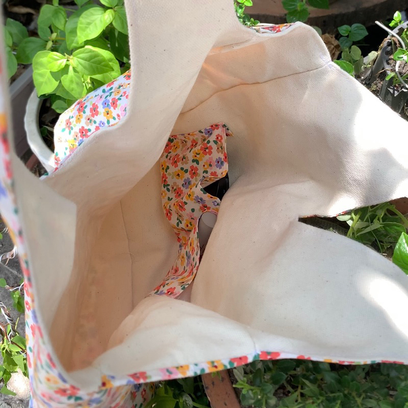 Túi tote HOA NHÍ quai tròn 2 lớp mùa hè dày dặn_MỌt handmade