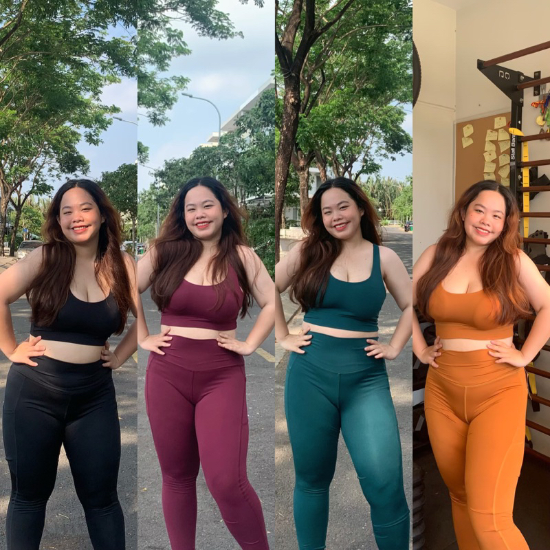 Set dài tập gym yoga bigsize chất thun lạnh co dãn 4 màu