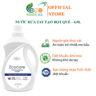 Nước rửa tay ECOCARE 4L tinh dầu quế hữu cơ, nước rửa tay tạo bọt, không khô da tay