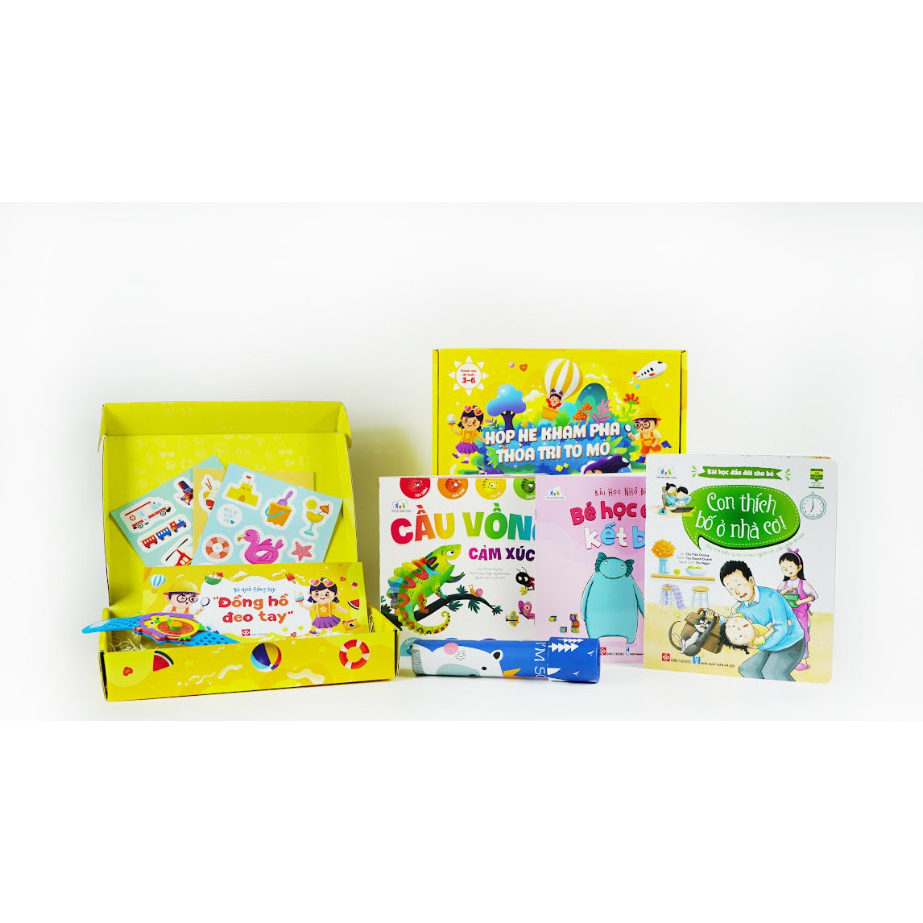 Sách thiếu nhi - Hộp hè khám phá - Thoả trí tò mò ( cho bé từ 3-6 tuổi)