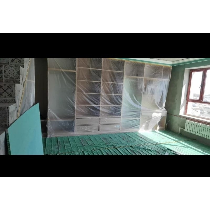 Ni lông sẵn băng keo dán che chắn bụi bẩn, thao tác dễ dàng khổ 55cm-3m