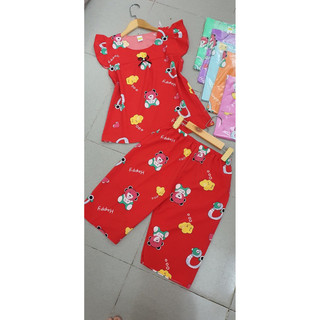 Bộ mặc nhà quần lửng lụa hàn 52kg trở lại