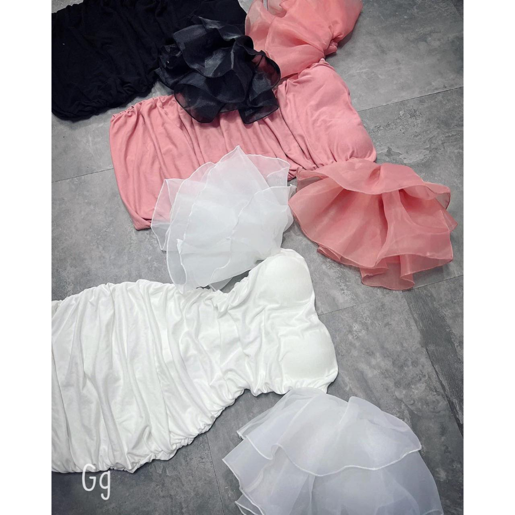 ￼Đầm nữ ôm body tôn dáng thun pozip tay phối voan tơ (có mút ngực) thời trang nữ Arava pz75