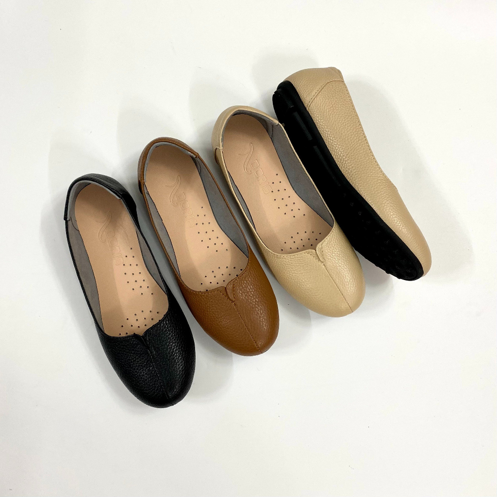 Giày  búp bê da thật đế bệt khoét tim 014- CÓ SIZE 40- FORM CHUẨN- CÓ BẢO HÀNH.