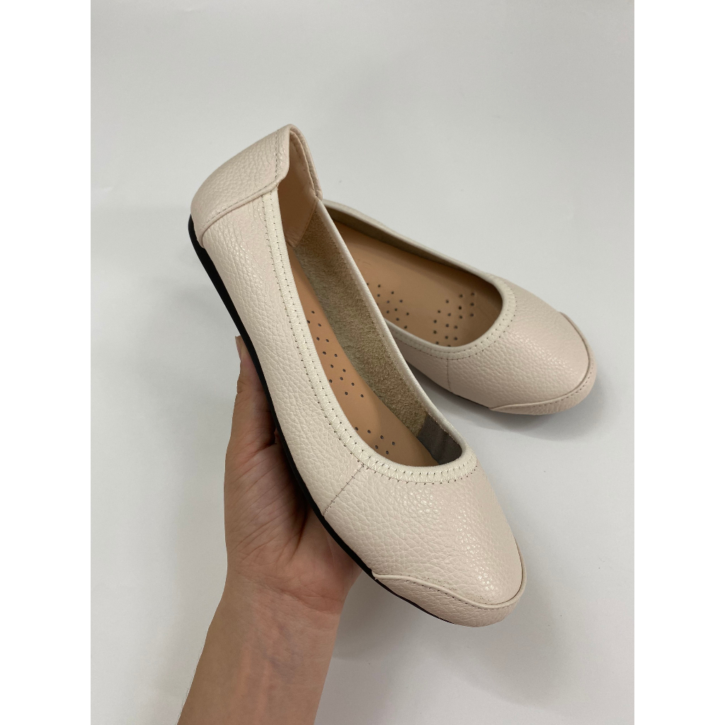 Giày búp bê da thật đế bệt đắp mũi A015 - form chuẩn- có size 40- CÓ BẢO HÀNH.