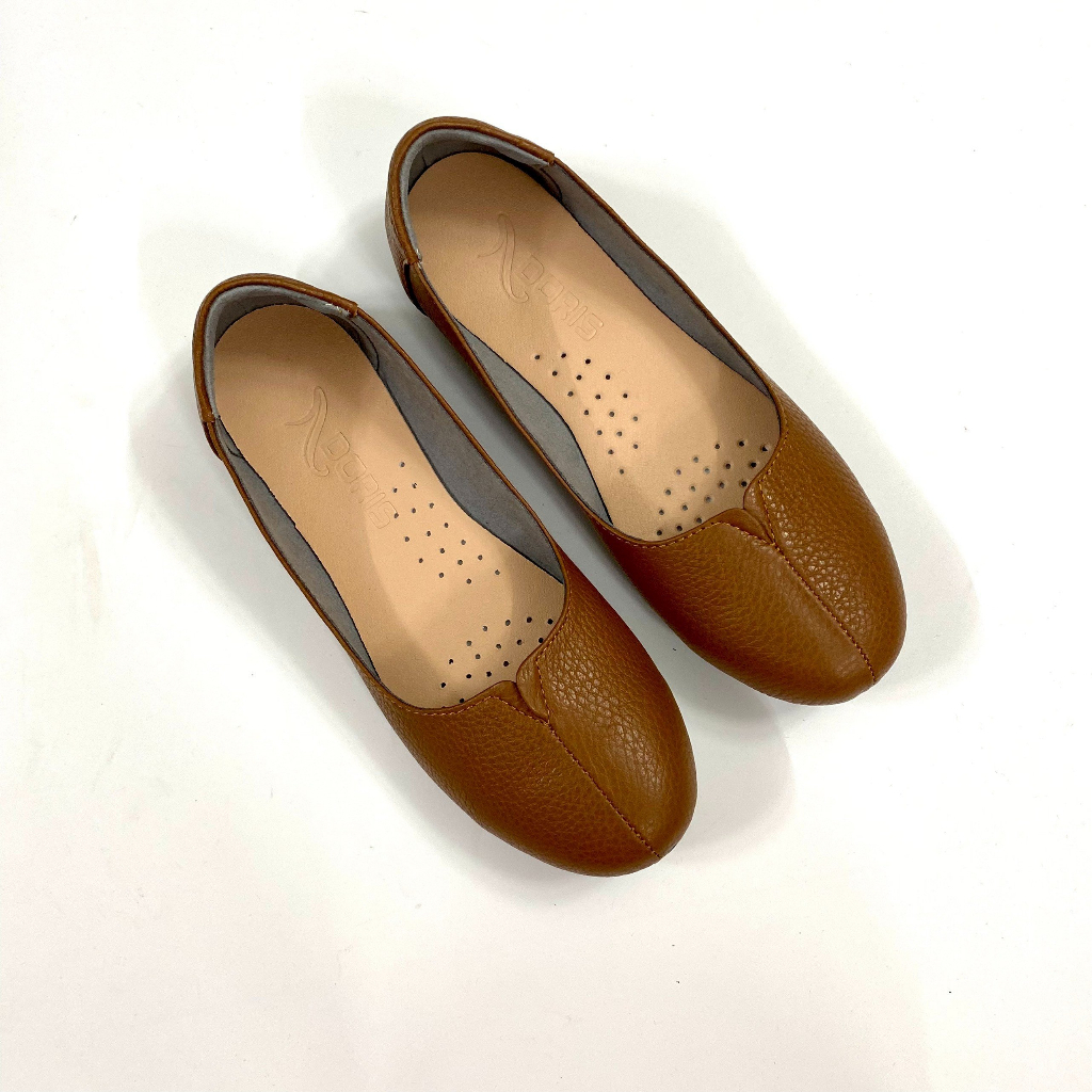 Giày  búp bê da thật đế bệt khoét tim 014- CÓ SIZE 40- FORM CHUẨN- CÓ BẢO HÀNH.