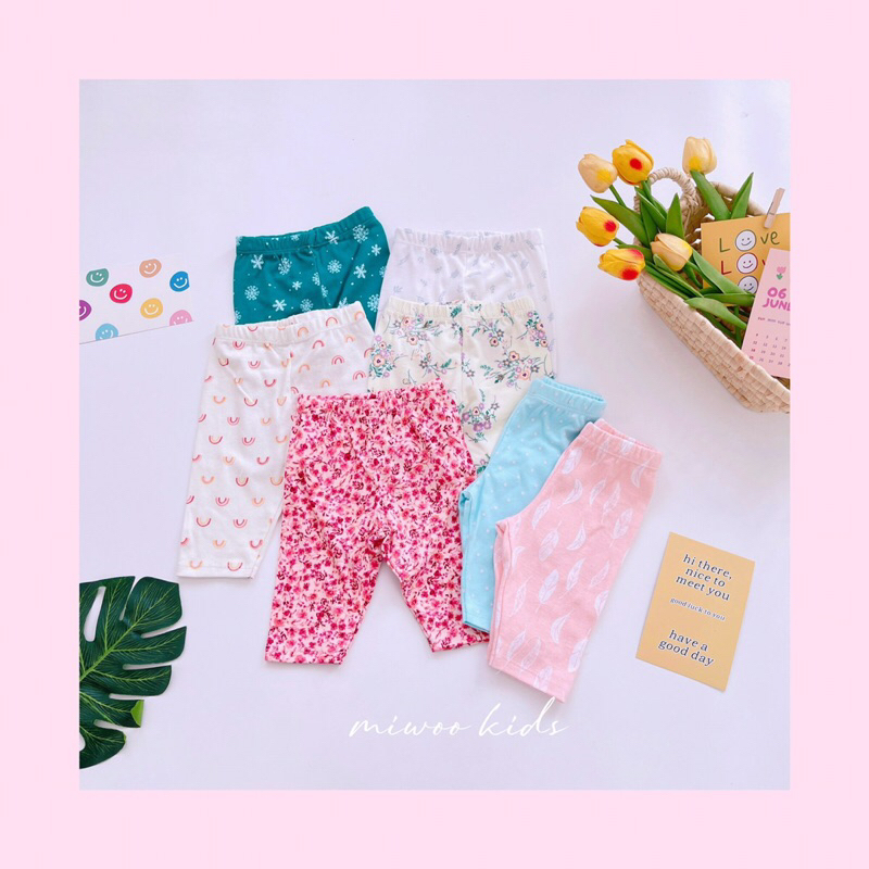 Bộ bé gái quần lửng miwoo kids ❤️ freeship ❤️ đồ bộ cotton bé gái xinh