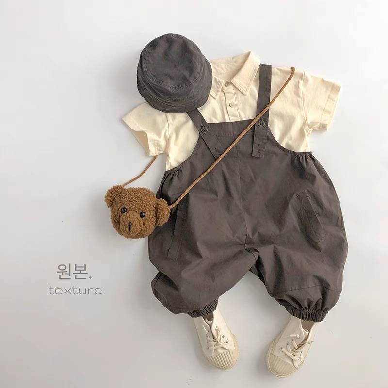 Áo thun polo trơn Hàn Quốc cho bé gái bé trai size 80-130