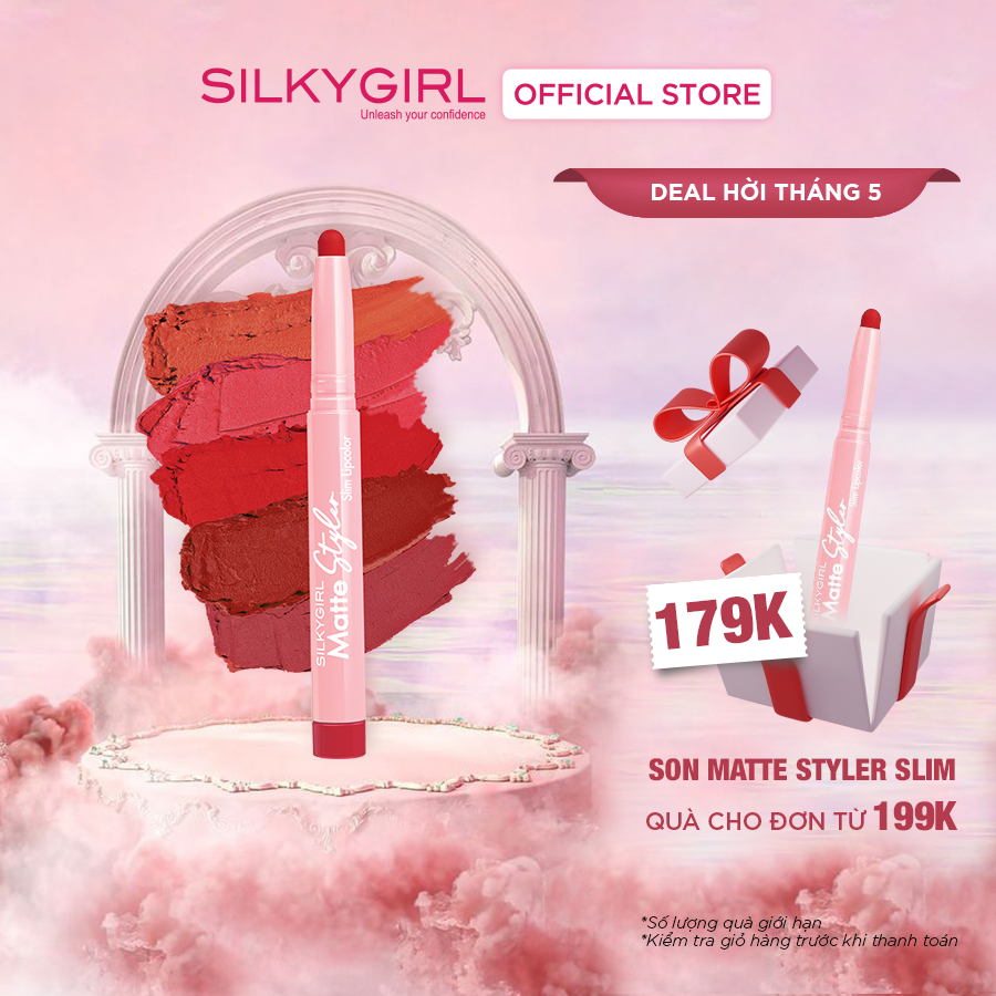 Son Bút Chì Mịn Mượt Lâu Phai Silkygirl Matte Styler Slim Lipcolor 1,4g
