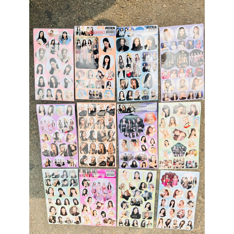 Set 12 tấm sticker nhóm Blackpink
