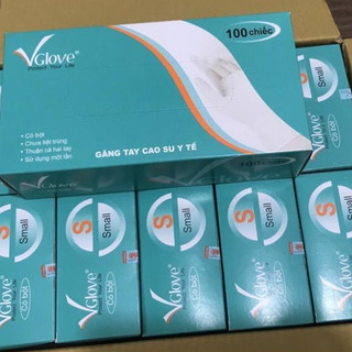 Găng tay y tế có bột Vglove chính hãng, size XS,S,M,L