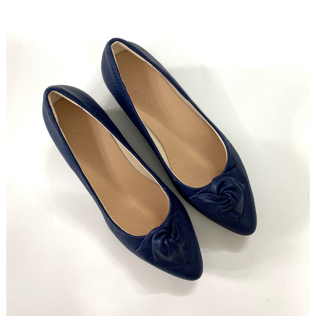 Giày Búp Bê Đế Xuồng 5cm Da Thật Êm Chân Màu Đen Cao Cấp 506- FORM NHỎ - CÓ BẢO HÀNH.