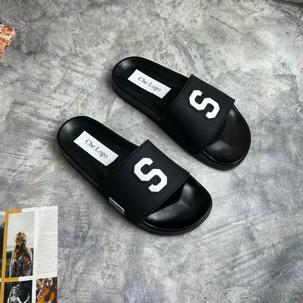 Dép Nam Nữ Unisex Quai Ngang Slipper chữ S dập nổi siêu hót