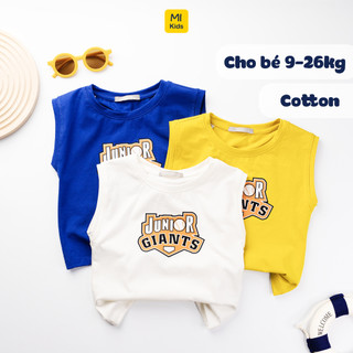 Áo Ba Lỗ Bé Trai Quần Áo Trẻ Em MIKIDS Họa tiết Chữ Junior Giant Chất thun Cotton Co Giãn Mềm Mại Mùa Hè Thoáng Mát
