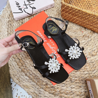 Sandal lụa tag ngọc đá roger fullbox