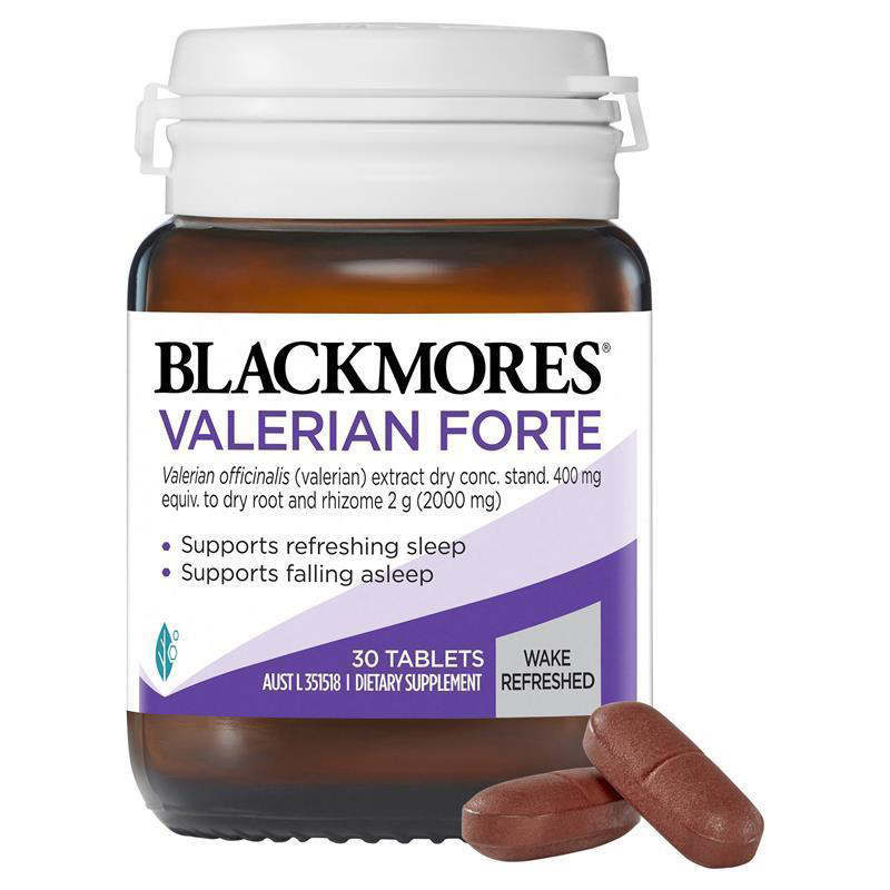 Viên uống Blackmores Valerian Forte 30 viên hỗ trợ giấc ngủ ngon, giảm căng thẳng