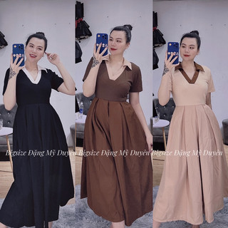 ĐẦM DÀI PHỐI THUN [BIGSIZE 55-90KG] BIGSIZE ĐẶNG MỸ DUYÊN . ẢNH CHỤP THẬT