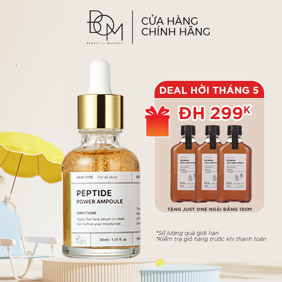 Tinh chất làm sáng và săn chắc da BOM Peptide Power Ampoule 30 ml