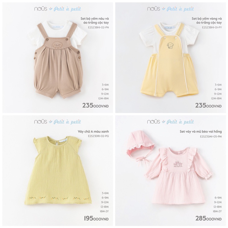 NOUS chính hãng - Váy/yếm cho bé