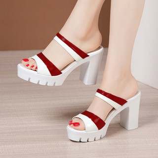 Giày cao gót 2 màu cực xinh cao 7p- cg097