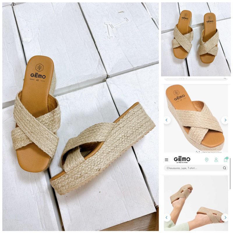 HOT TREND 2023- Dep cói cực xinh, Hàng dư xịn từ Gemo , Size lớn từ 39-40,