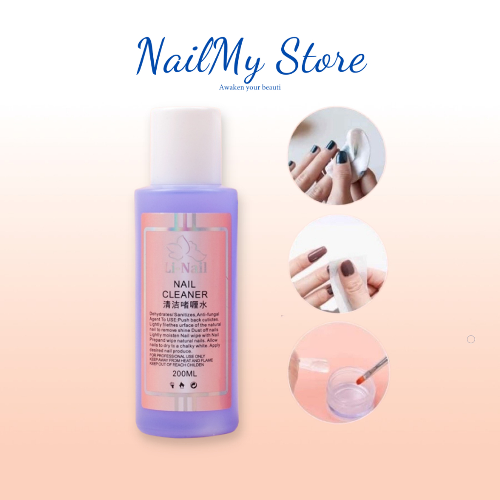 Nước lau gel Li-nail (200ml) có mùi thơm - Cồn lau gel chuyên dụng
