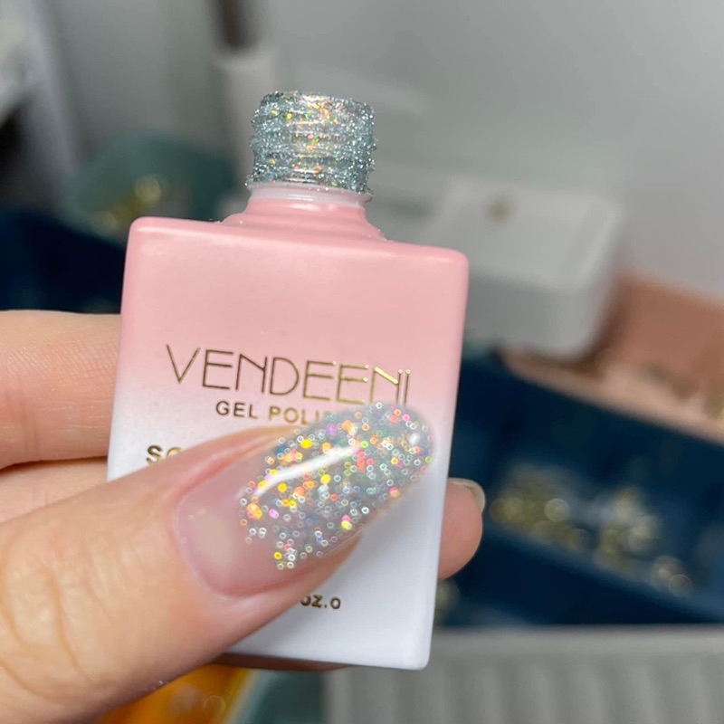 Gel nhũ tuyết kim cương flash xanh xám