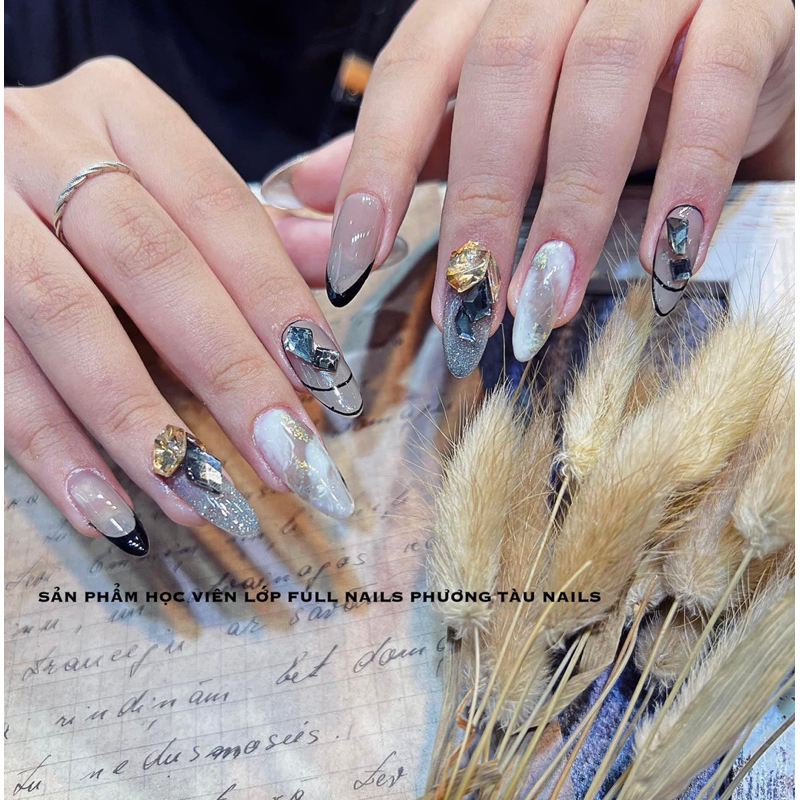 Gel nhũ tuyết kim cương flash xanh xám