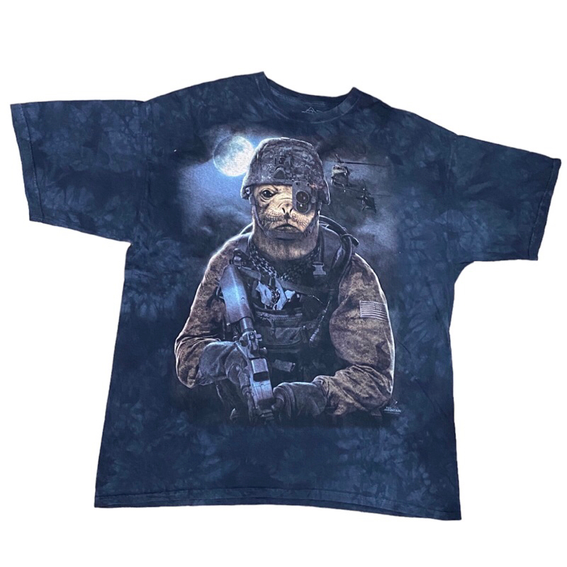 Áo Thun Loang Màu Mỹ 2hand Hiệu The Mountain 2011 Size 2XL Siêu Phẩm Độ Mới Cao